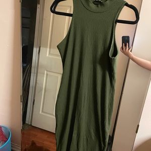 SHEIN Maxi bodycon olive green dress size L